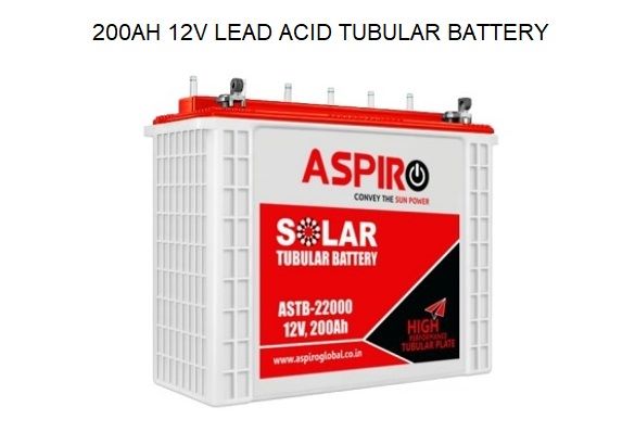 Aspiro Tubular 12V/200AH Solar Batteries